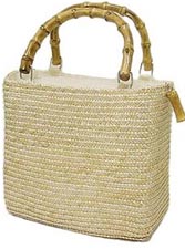 Wholesale shoulder bag, straw beach bag offering fashion shoulder bag with bamboo handle. Natural color with the natural material, comfortable and fashionable!
