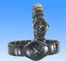 2004 hot gift accessory trend shopping online offering black puffy fashion watch set
