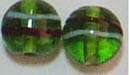 Art jewelry and craft supply wholesale presenting green rounded transparent glass beads. Perfect for every kind of jewelry making. 
