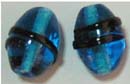 Jewelry making and beading supply online huge collection wholesale ocean blue glass beas with black line decor. We alway offer only the finest jewelry supply to our great customers. We guarantee it!