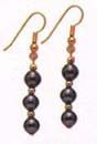 Handcrafted art jewelry accessory online supply hematite beads forming fashion hematite fish hook earring. Classic, elegant, eyes catching! 