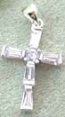 Direct import zirconia set cross pendant online wholesale light purple cz embedded zirconia cross pendant with a rounded cz stone inlay at centre. An ancient cross of Celtic origin encircled by Viking runes. 