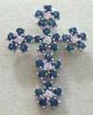 Hot fashion gift accessory direct import - multi cz forming fashion flower cross charm pendant