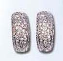 Fine accessory online catalog direct wholesale supply carved pattern design sterling silver earring.